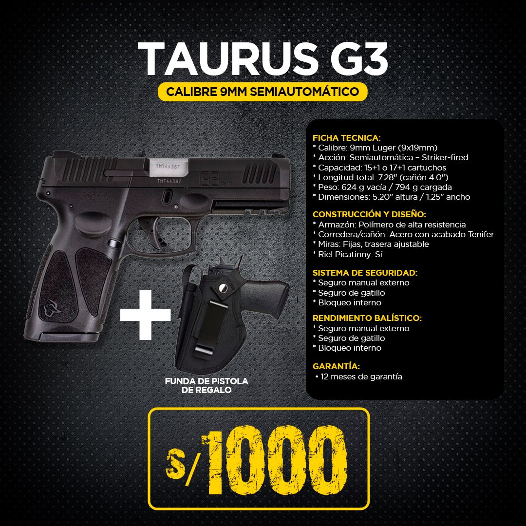 Pistola TAURUS G3
